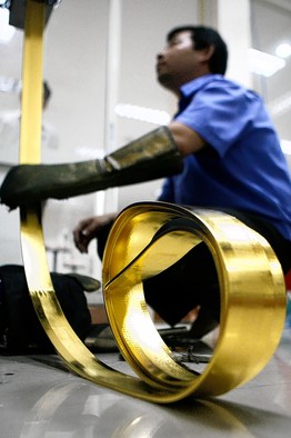 Producing gold bars (WSJ)